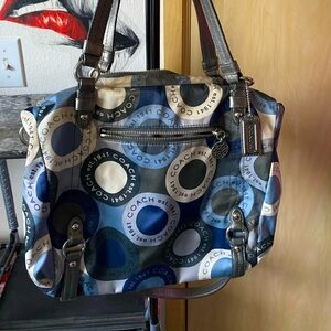 Coach Women's Alexandra H1149-F17582 Multicolor Signature Print Satchel Bag